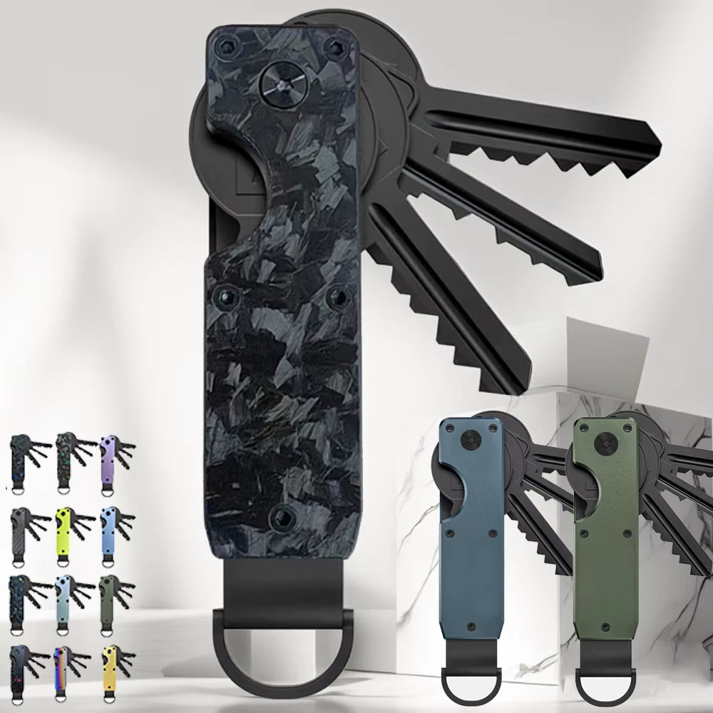 Minimalist Innovative Aluminum Alloy Compact Key Holder Key Rings Key Organizer Metal Key Holder 2-6 Keys