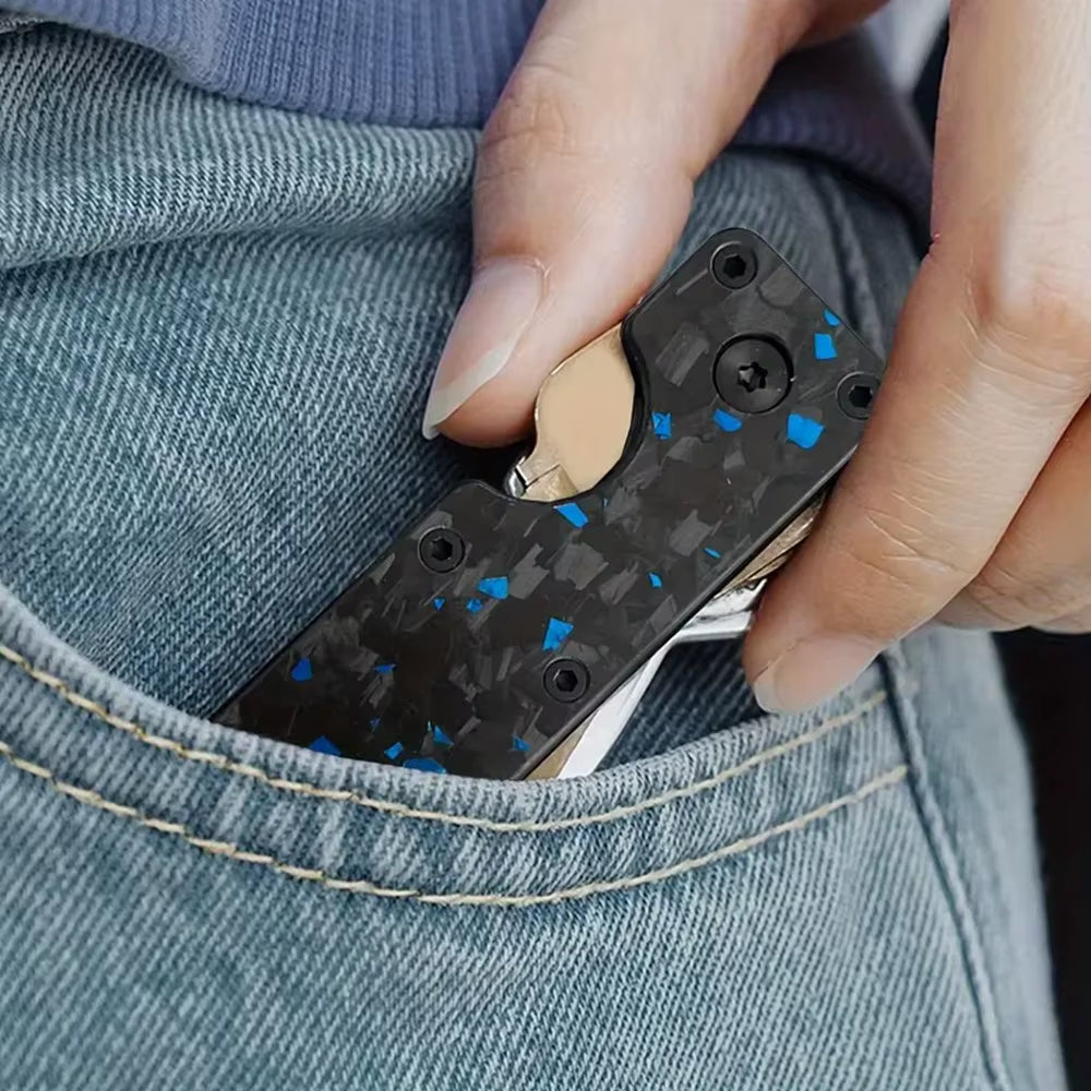 Minimalist Innovative Aluminum Alloy Compact Key Holder Key Rings Key Organizer Metal Key Holder 2-6 Keys