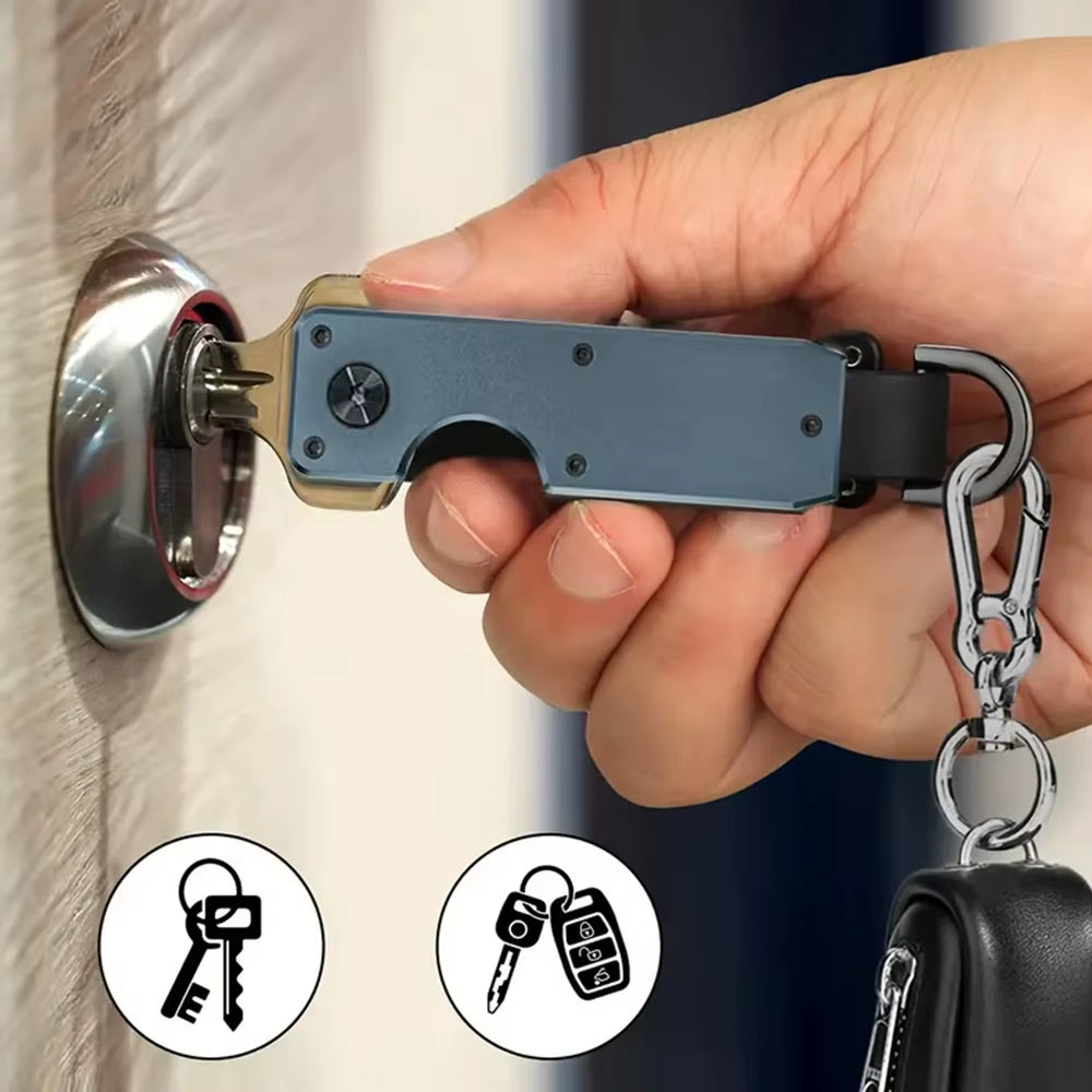 Minimalist Innovative Aluminum Alloy Compact Key Holder Key Rings Key Organizer Metal Key Holder 2-6 Keys
